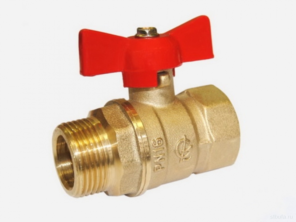 Кран шар. 3/4" г/ш бабочка 11Б27П1 ДУ-20 Standart, БОЛОГОЕ (50)
