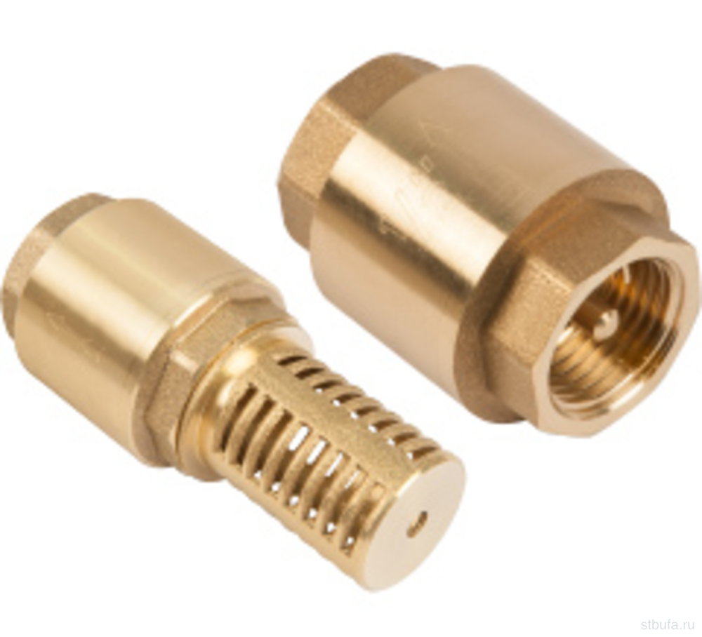 Обратный клапан 1 1/4" с сеткой (сетка-латунь, толкатель-латунь) Unipump Unipump
