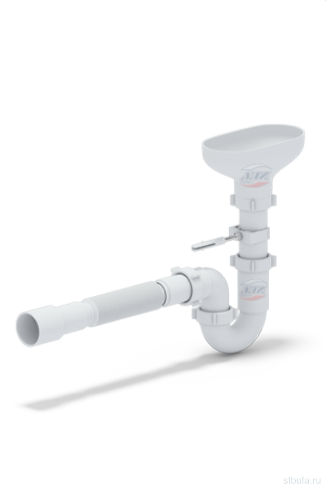 Сифон Ани 1 1/2*40 прямоточный с разрывом струи и гибкой трубой 40*40/50 DR0115 (25)