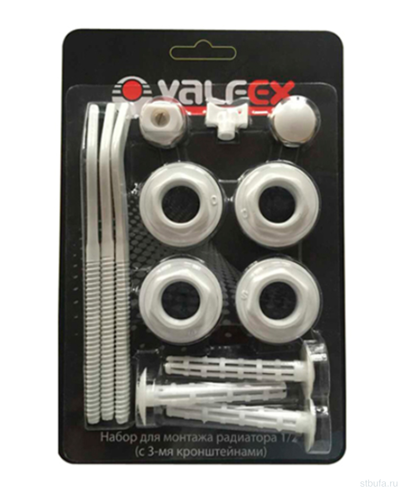Комплект для радиатора 1/2 с 3-мя кронштейнами, Valfex (40)