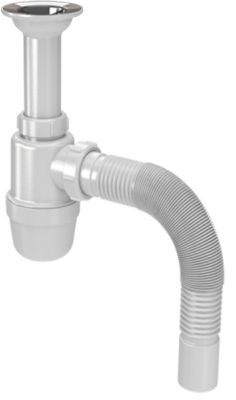 Сифон для умывальника 1 1/4"*40 с гофрой 40*50 S2010 Акватер/Сандесант (45)