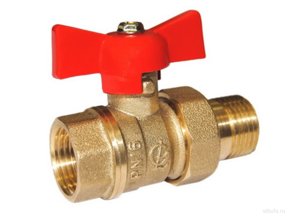 Кран шаровой 3/4" американка бабочка 11Б27П1 Стандарт 232 ГАЛЛОП (30)