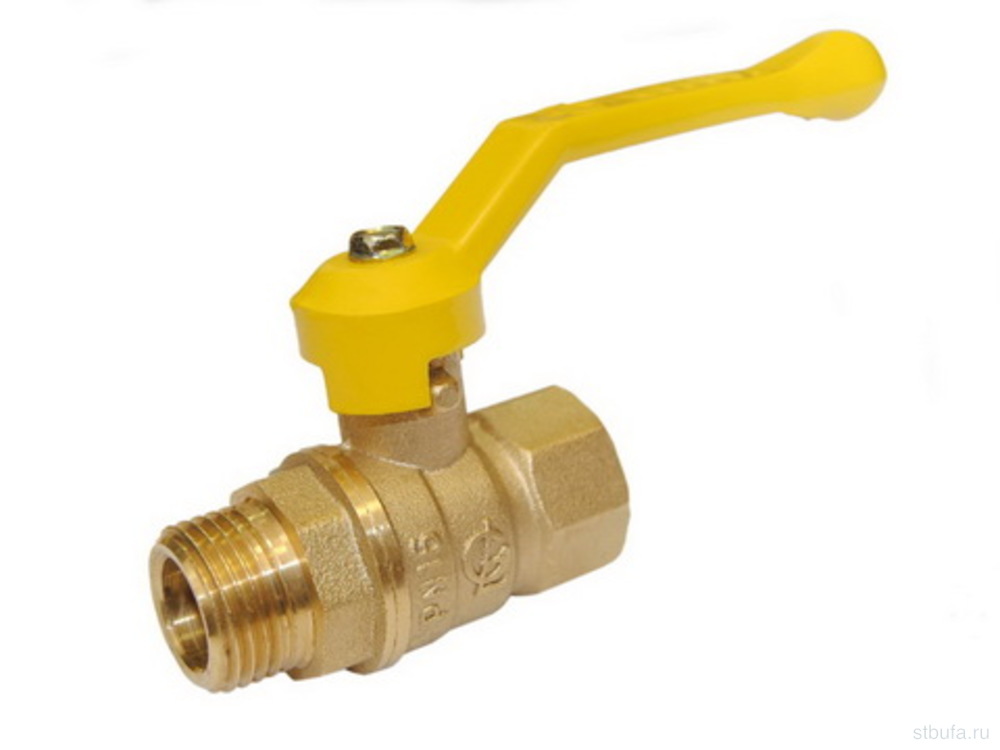 Кран шар. ГАЗ 1/2" г/ш рычаг 11Б27П Стандарт 221 DN15 PN40 ГАЛЛОП (60)