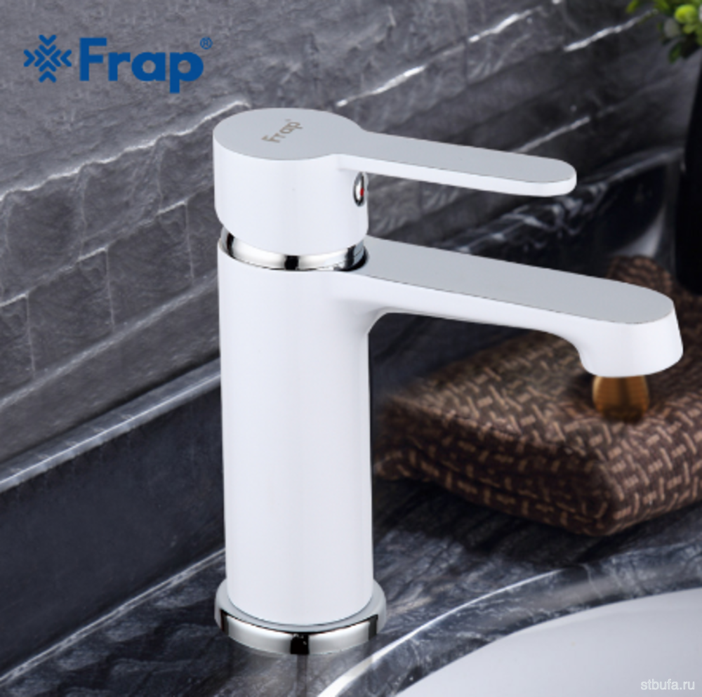 Смеситель FRAP раковина 35 мм F1041 белый/хром