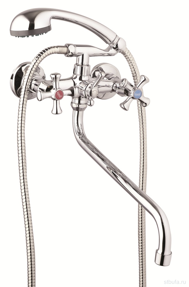 Смеситель GLAUF ванна керам 1/2", кругл.излив, QFR7-A827 (в кор.10/в упак.1)