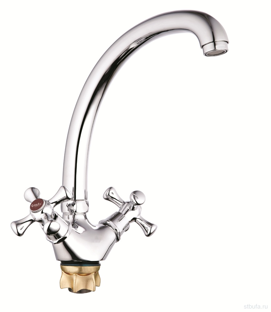 Смеситель GLAUF кухня керам 1/2", гайка, QTZ4-B827 (в кор.10/в упак.1)