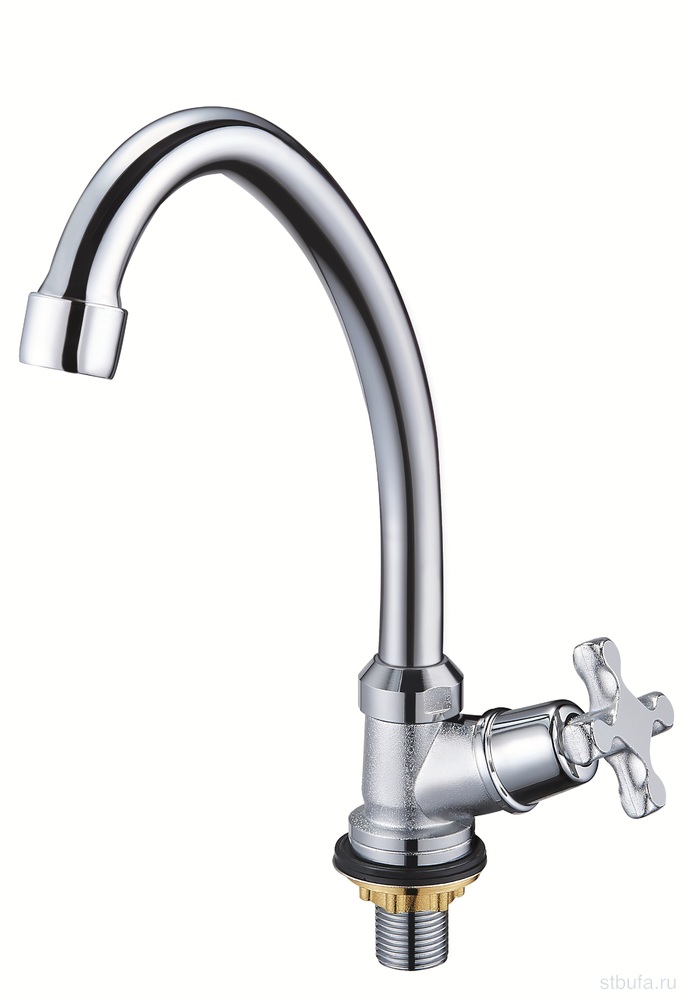 Смеситель GLAUF/Solone кухня МОНО, керам 1/2", гайка JIK1-A102-A (в кор.40/в упак.4)