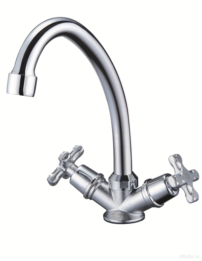 Смеситель GLAUF/Solone кухня керам 1/2", шпилька JIK4-A102-A (в кор.40/в упак.2)
