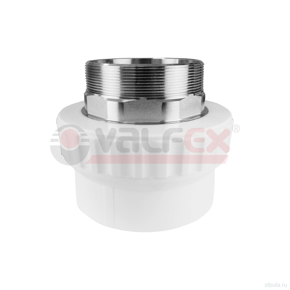 ППРС (полипропилен) Муфта переходная D63*2 нар/резьба под ключ, Valfex (4/8)