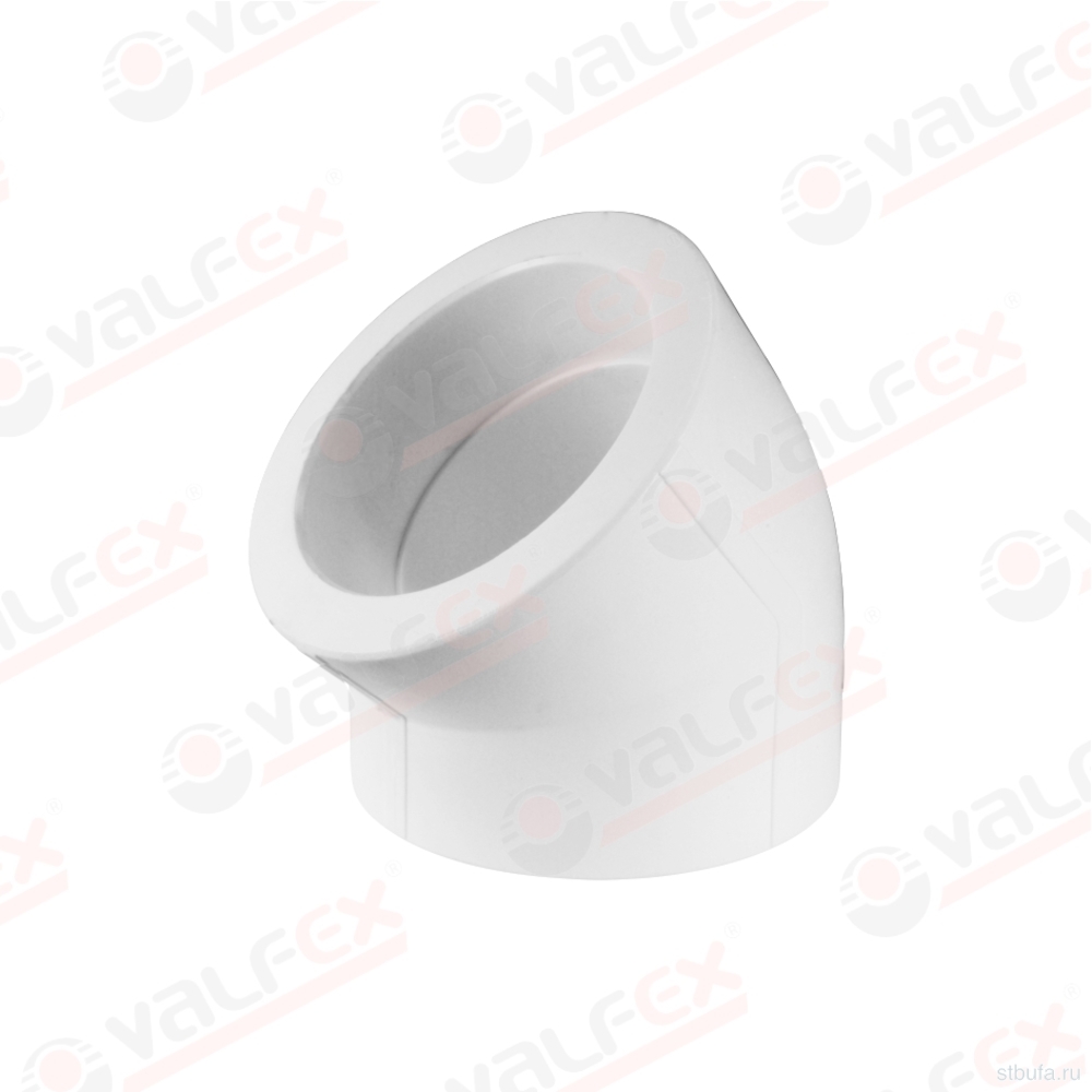 ППРС (полипропилен) Угольник D50/45* (10!/40) Valfex