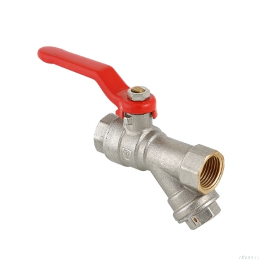 Кран шар. 1/2" г/г со встр.фильтром,сталь ручка VALTEC
