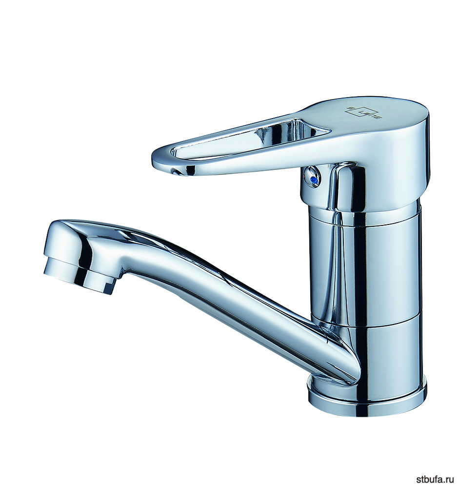 Смеситель GLAUF/Solone кухня керам.35мм, шпилька, кор.излив 4L-B045 (в кор.20/в упак.2)