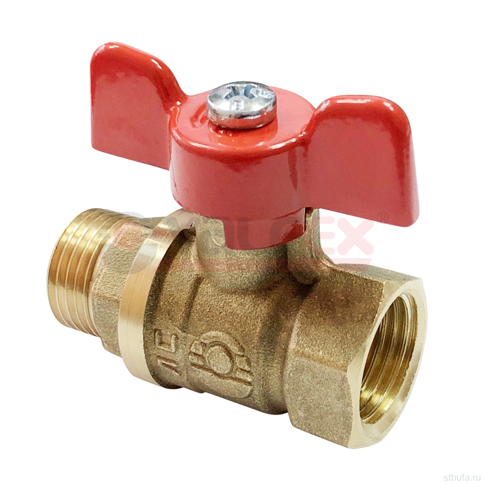 Кран шар. 1/2" г/ш бабочка (11Б27фт1М) VALFEX (96/24)