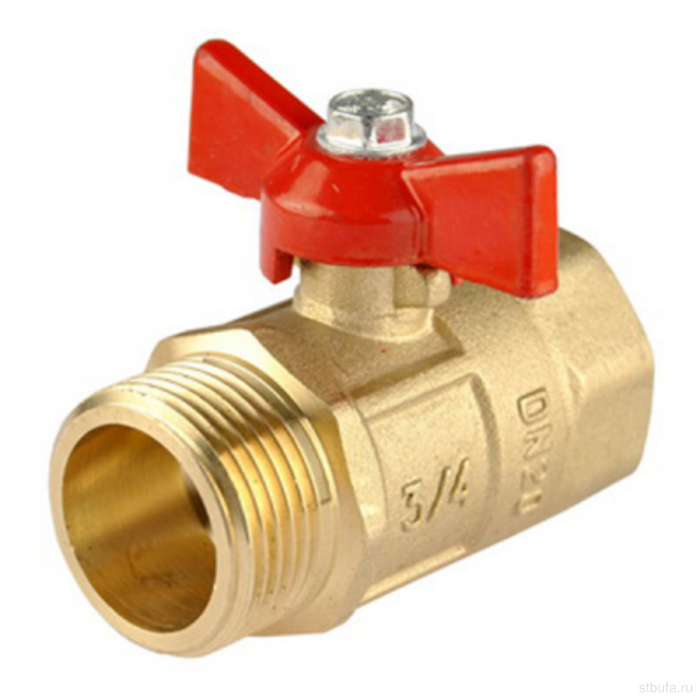 Кран шаровой ПРАКТИК 3/4" г/ш бабочка 131 DN20 ГАЛЛОП (60)