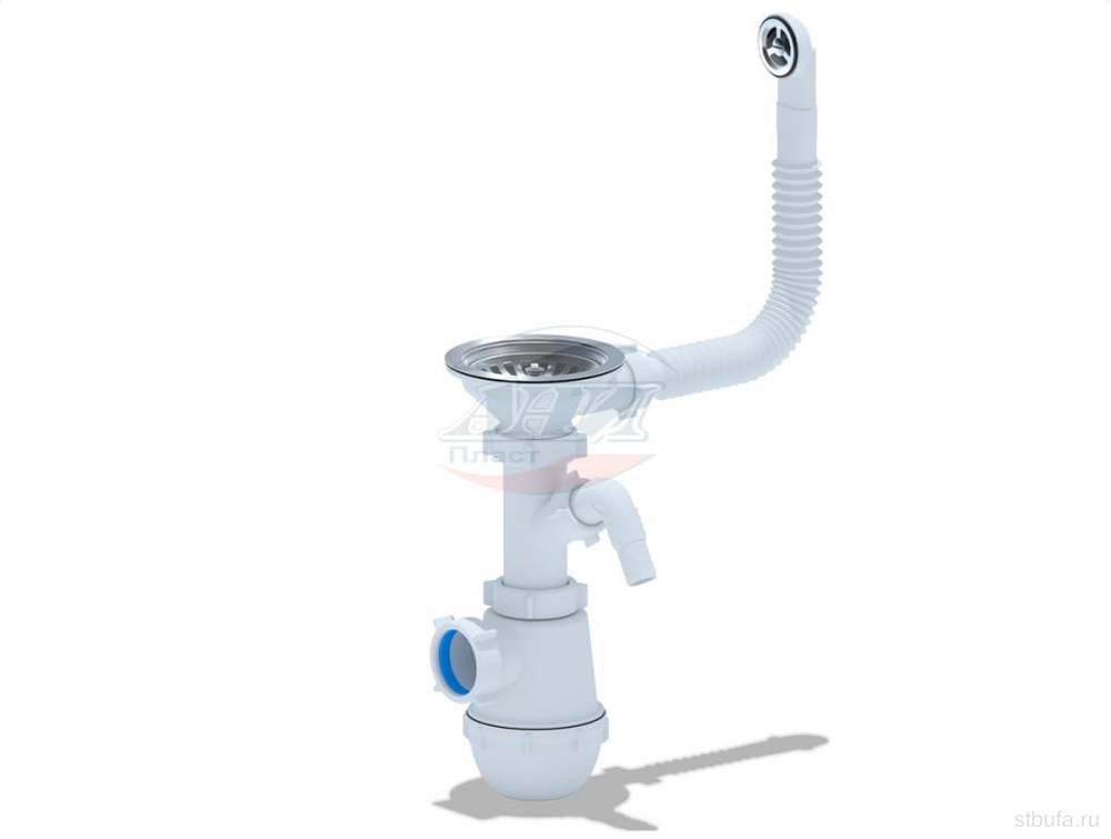 Сифон 3 1/2" * 40 Ani Грот с переливом и отв. с/м (А1042S) (25)