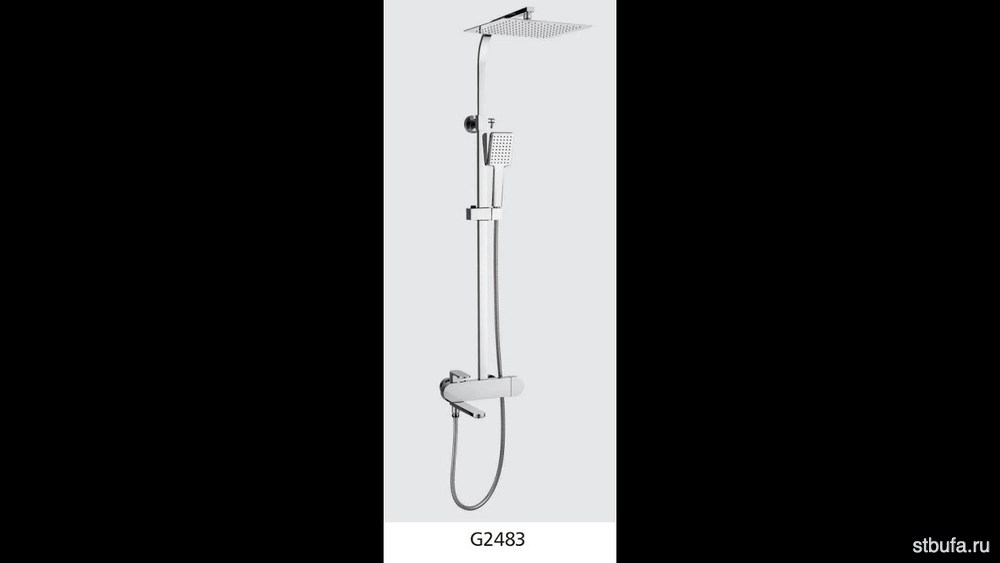 Душевая система (гарнитур) GAPPO G2483, тропический душ, латунь, хром (1/3)