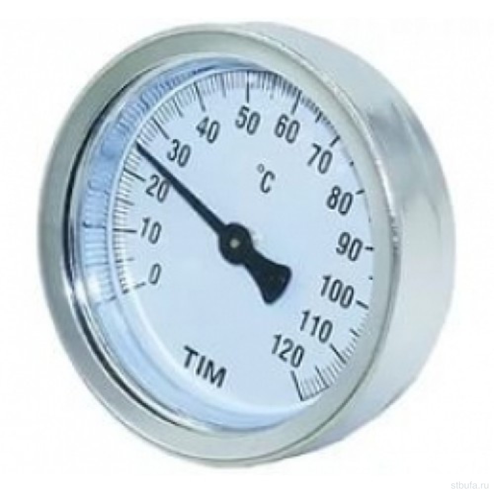 Термометр с гильзой 1/2"(0℃ - 120℃) TIM