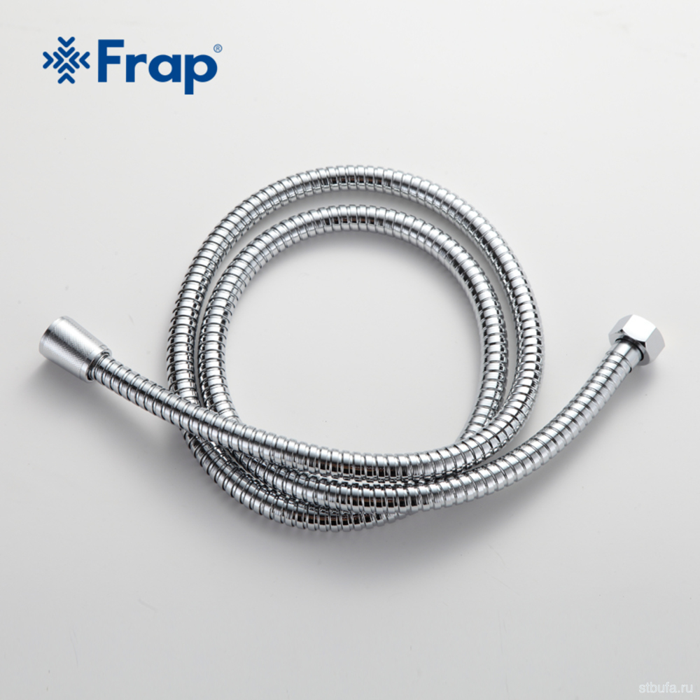 Шланг для душа FRAP F43-1 100cm, в двойной оплетке, хром (60)