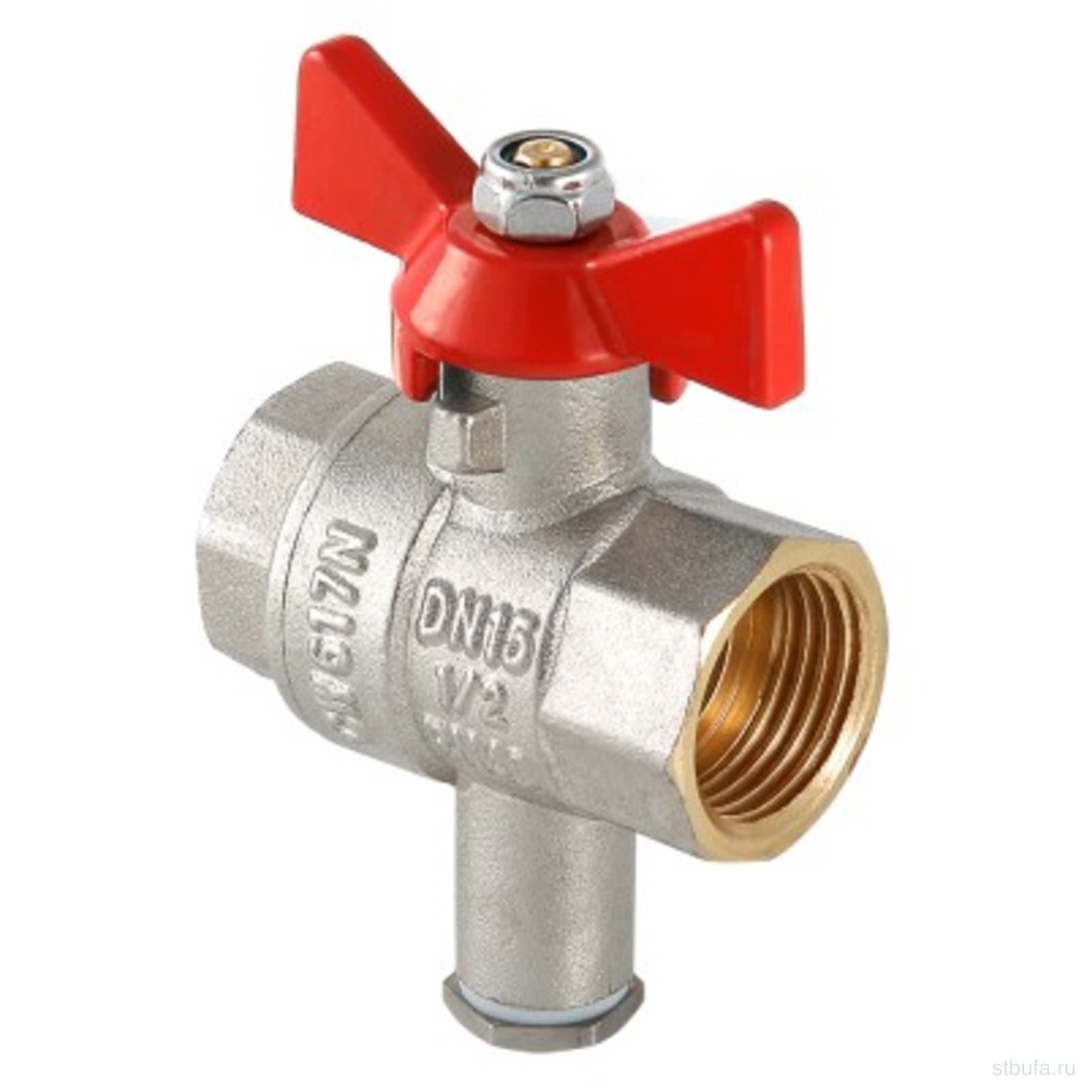 Кран шар. 1/2" для подключения датчика температуры VALTEC