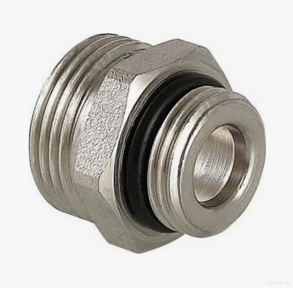 Ниппель с уплотнительным кольцом 1/2" ш * 3/4" ш, никелированный TIM (36/288)