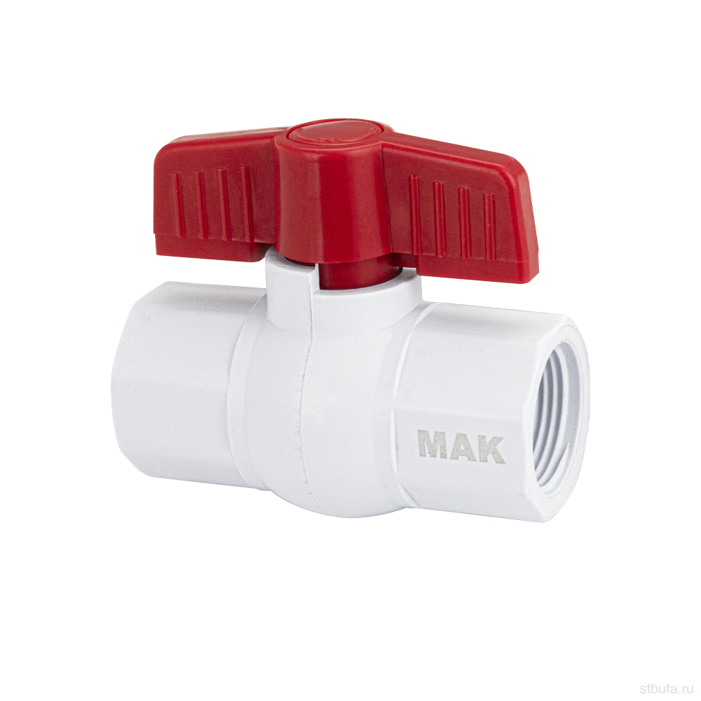 Кран шаровой МАК 472 3/4" м/м ручка-бабочка полипропиленовый из ABS - пластика (150)