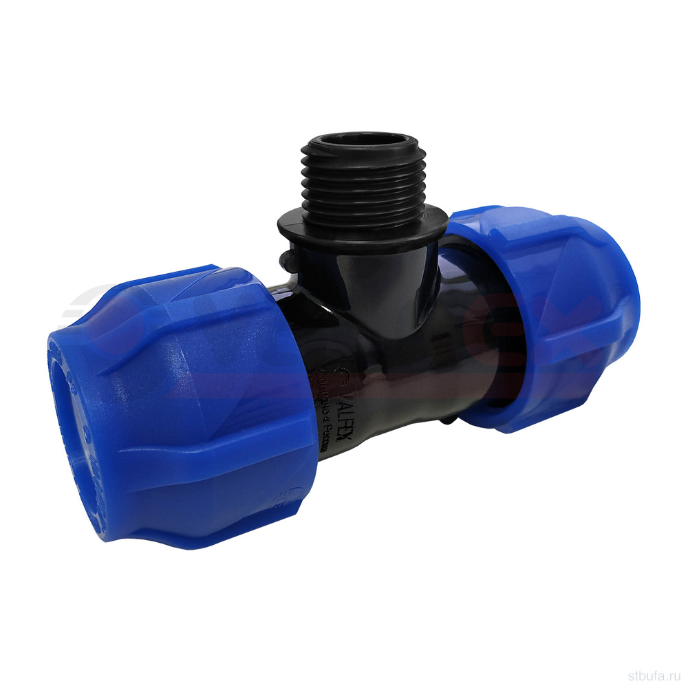 ПНД Тройник компр. переходной с н/р 40-1 1/2"-40 (16/4) Valfex