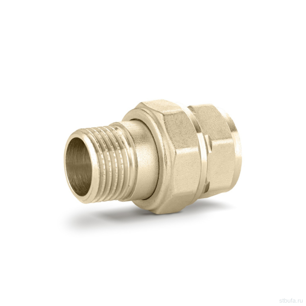 Американка ЛАТУНЬ прямая 1/2'' LD PRIDE (40)