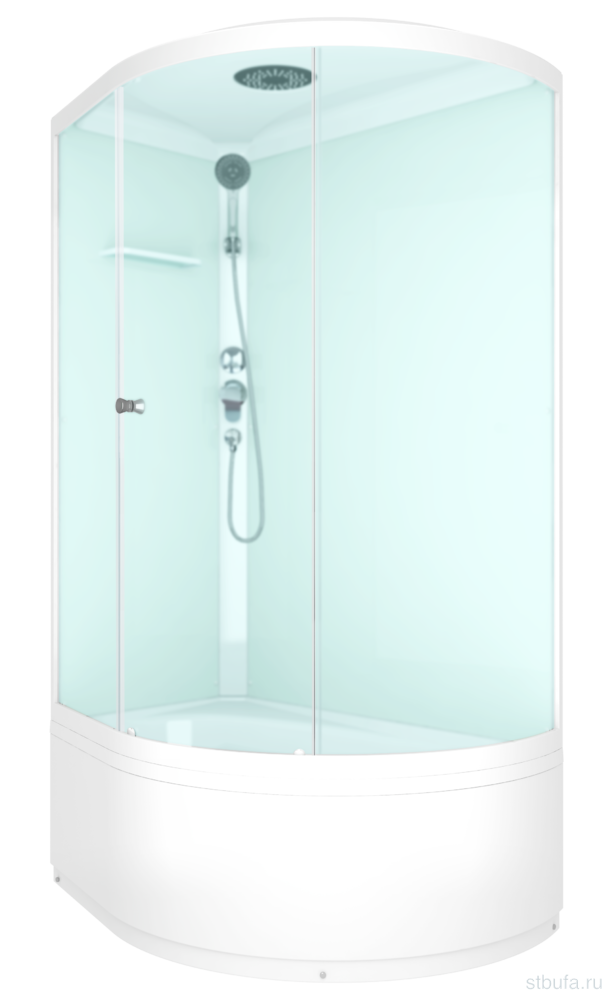 Душ кабина DOMANI-Spa SIMPLE 128 high L С КОРОБКОЙ,высокий поддон,белые стенки,сатин-матированное стекло,120*80*218см,АКРИЛ
