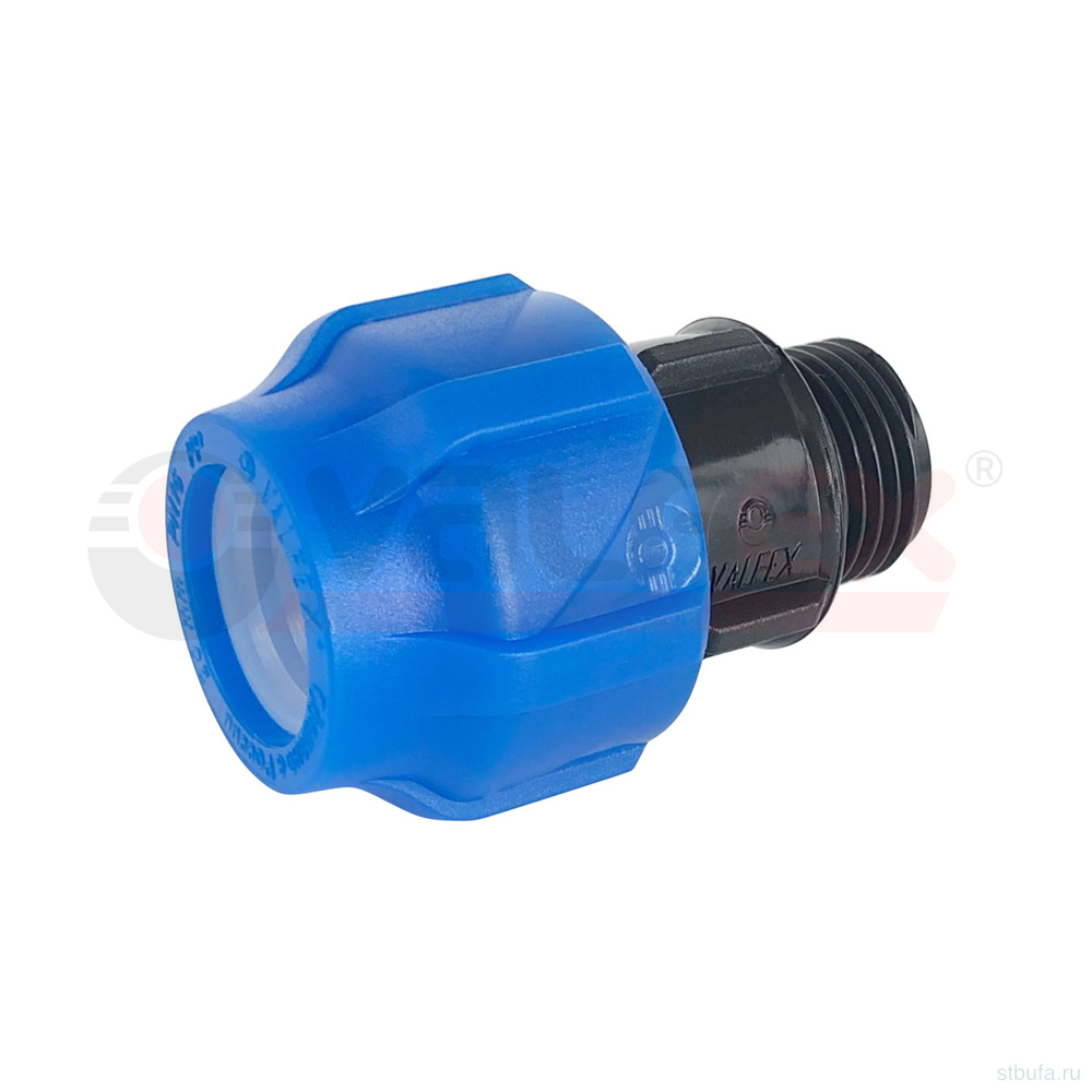 ПНД Муфта компр. соединительная с н/р 63*1 1/2" (16/4) Valfex