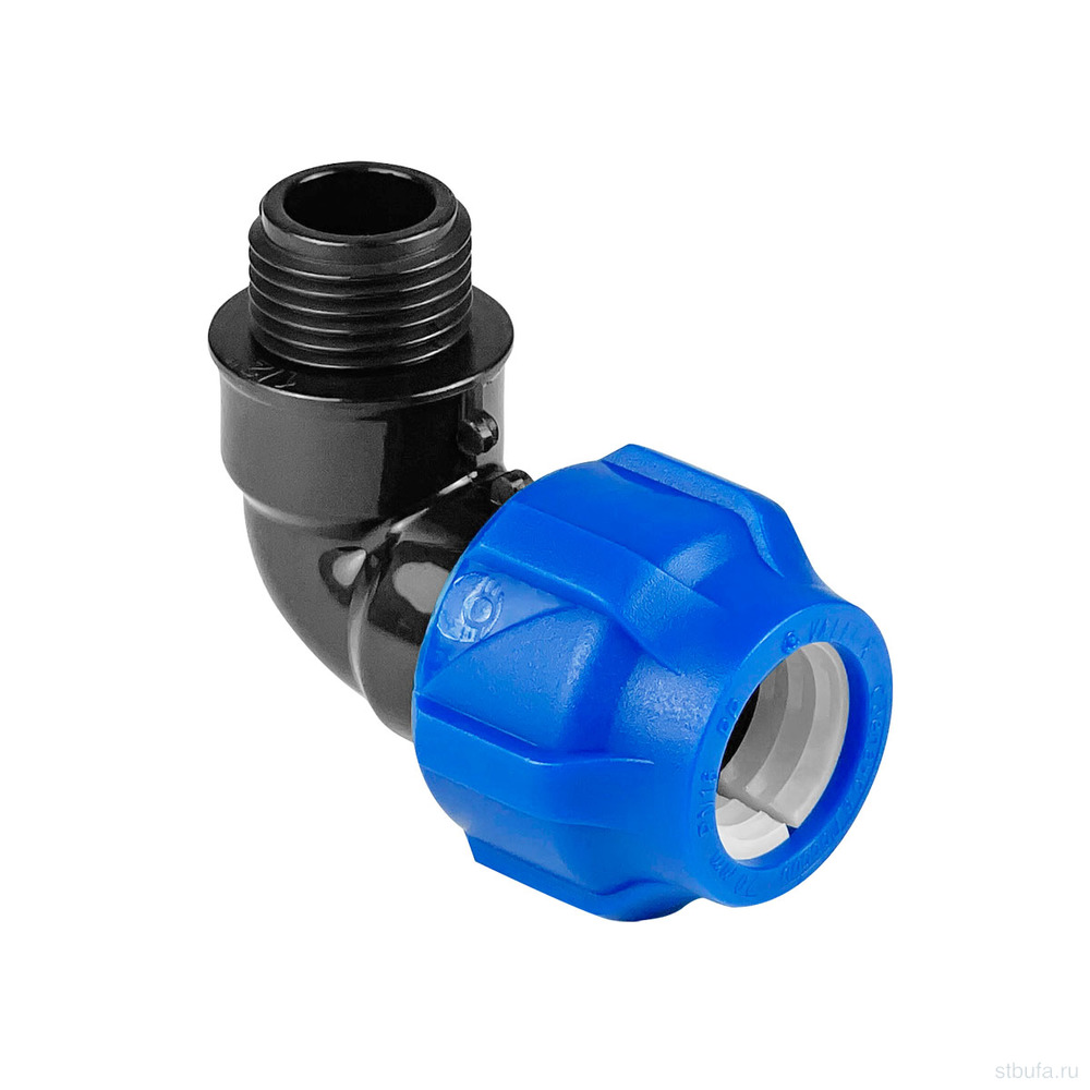 ПНД Отвод компрессионный с н/р 63*1 1/2" (15/3) Valfex