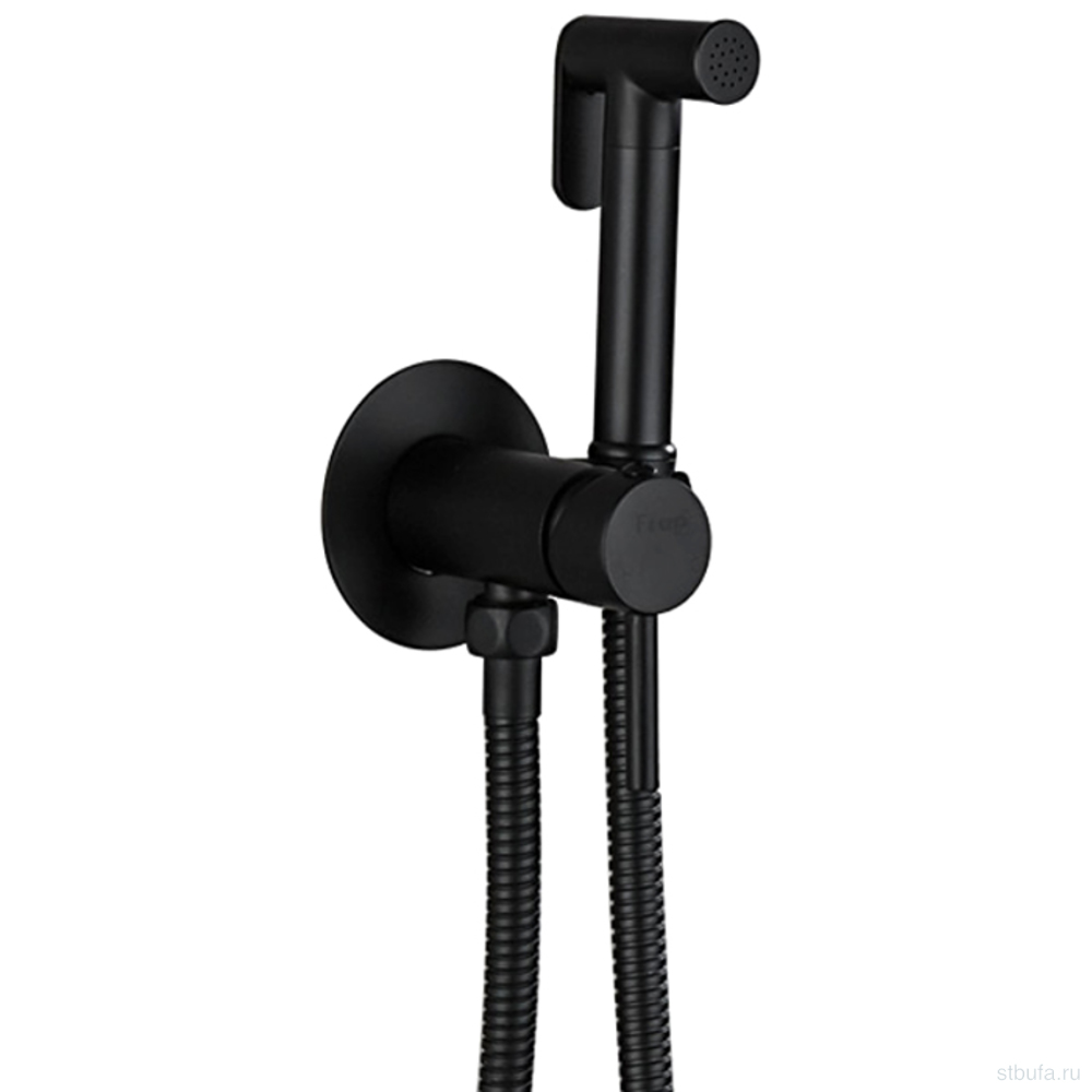 Смеситель с гигиеническим душем FRAP F7505-6, латунь, черный (1/10)