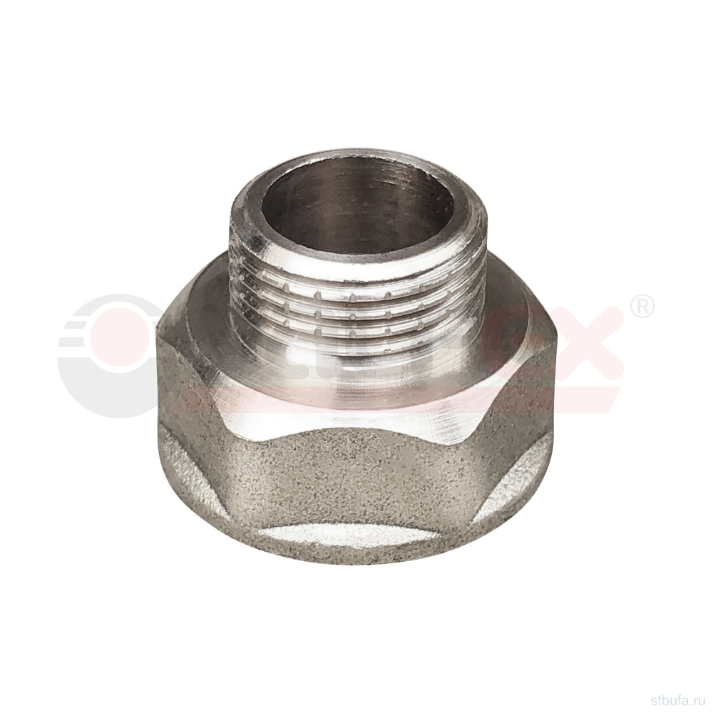 Переходник НИКЕЛИРОВАННЫЙ VALFEX ВР 3/4" - НР 1/2" (170/10)