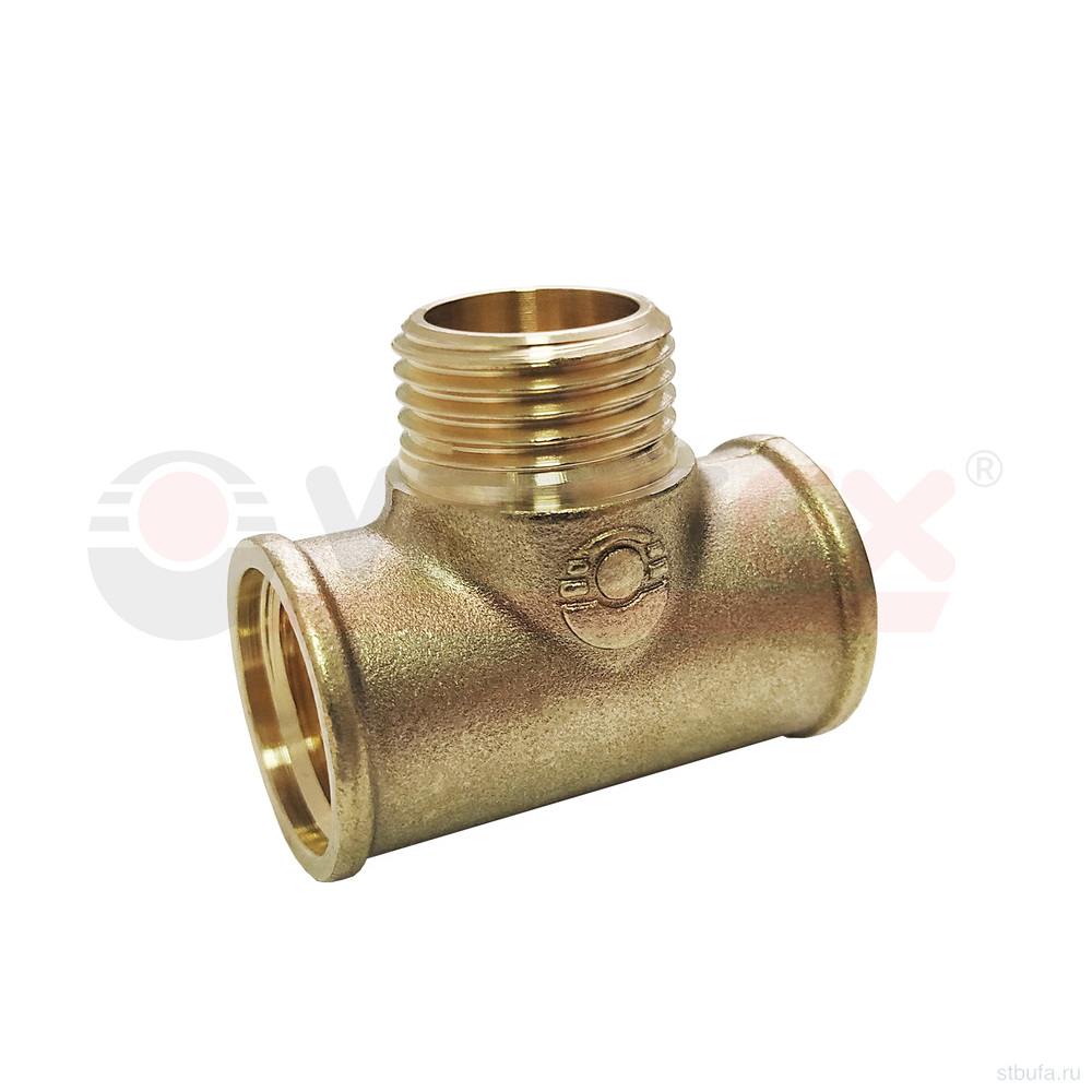 Тройник переходной с переходом на наружную резьбу VALFEX ВР 3/4"хНР 1/2"хВР 1/2" (80/10)