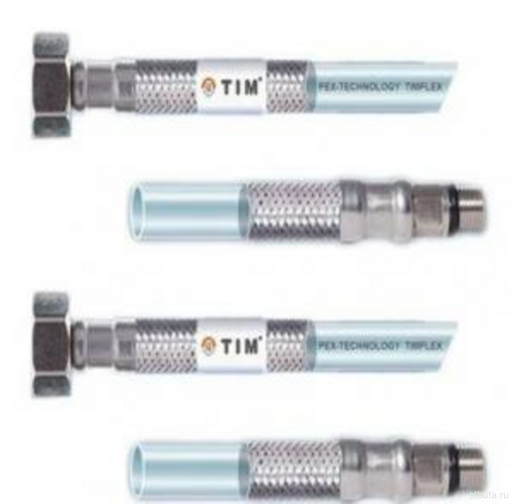 Гибкая подводка для смесителя с внутренним шлангом из PEX 1/2*M10-40см TiM