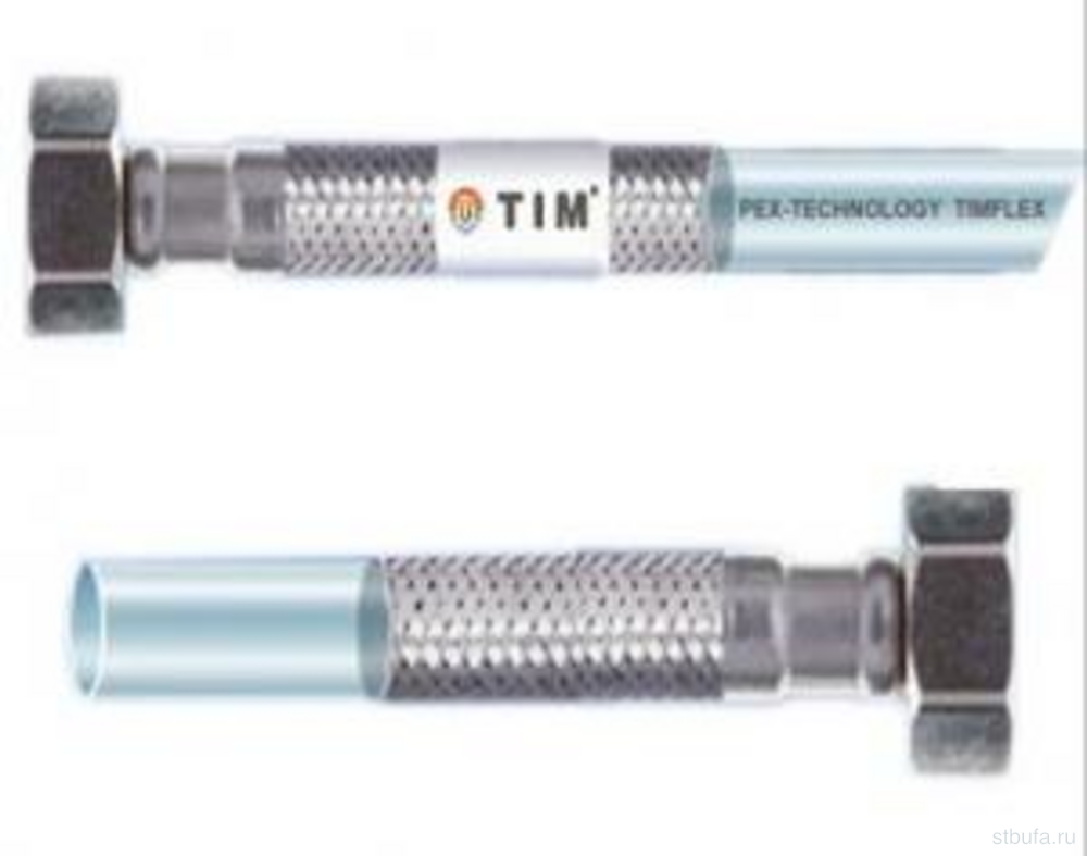 Гибкая подводка для смесителя с внутренним шлангом из PEX 1/2*M10-100см TiM