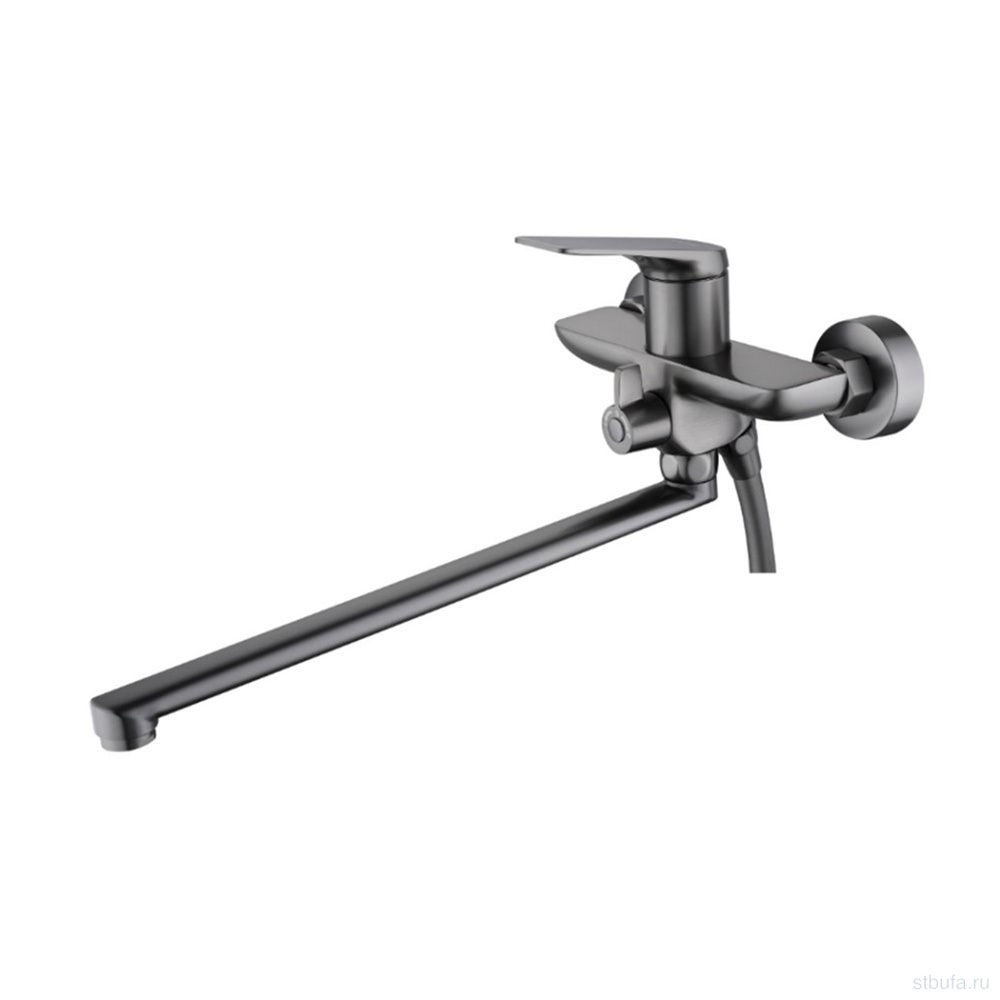 Смеситель для ванны, длинный излив, латунь VALFEX Adara Graphite (10)