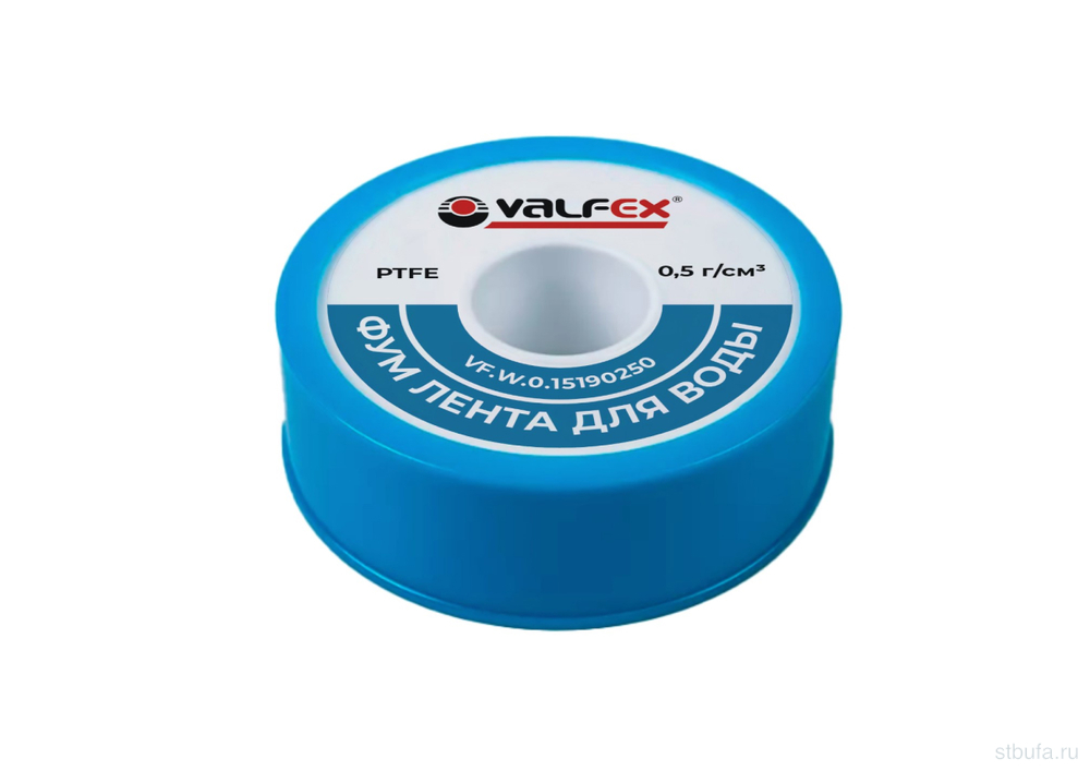 ФУМ лента для ВОДЫ 15 м х 19 мм х 0,25 мм, БЕЛАЯ VALFEX (300/10) К