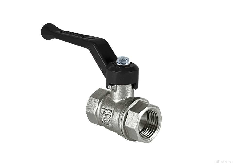 Кран шаровой латунный DeltaPro для ВОДЫ 1 " ВР/ВР ручка, НИКЕЛИР-Й VALFEX 11Б27фт1М (40/10)