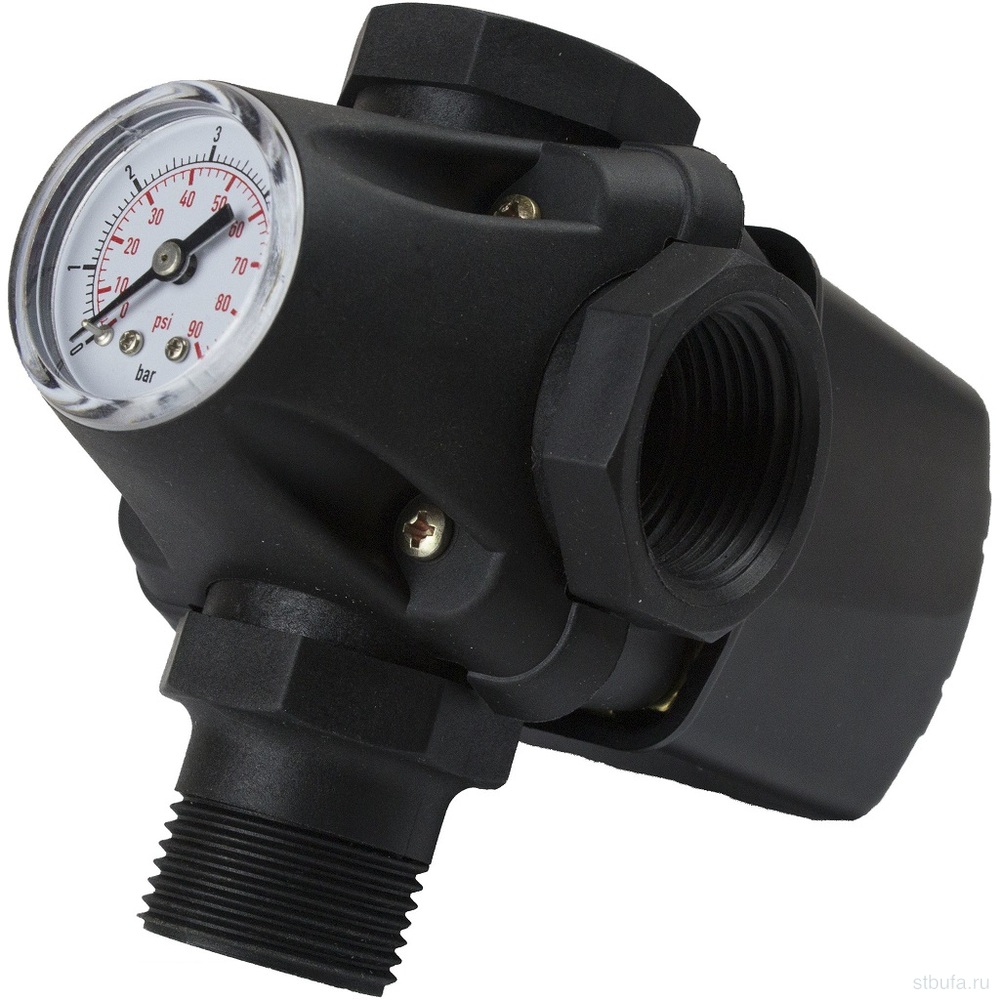 Реле давления со встроенным манометром (1,4-2,8 bar, класс IP-54) ;1" AQUATIM
