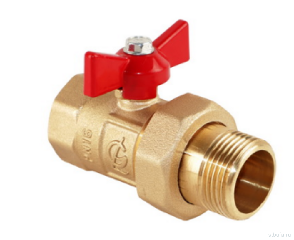 Кран шаровой ПРАКТИК 3/4" американка бабочка 132 DN20 ГАЛЛОП (30)