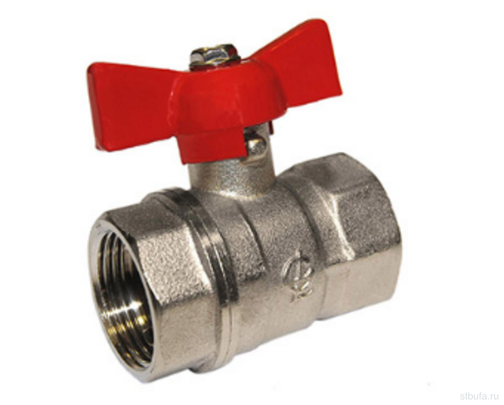 Кран шаровой 3/4" г/г бабочка Стандарт НИКЕЛЬ 230 DN20 PN40 ГАЛЛОП (50)