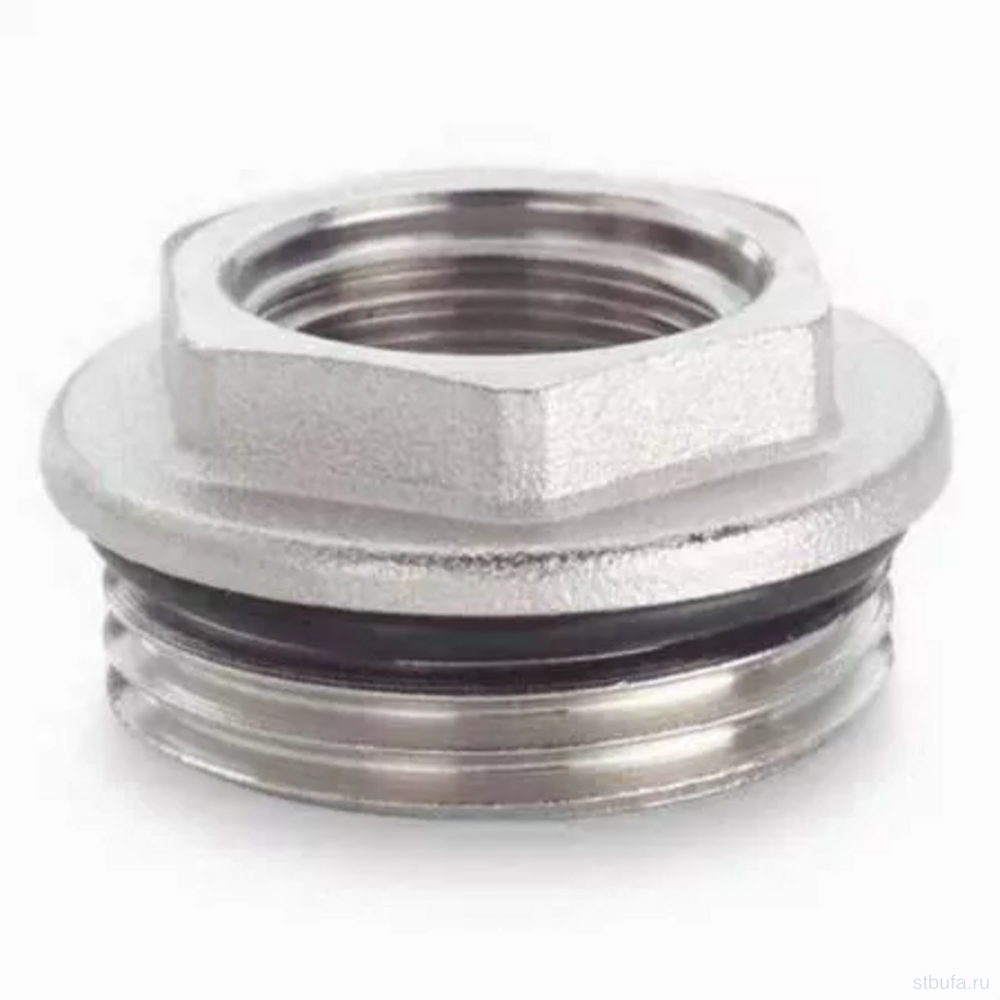 Футорка с уплотнительным кольцом 1/2" г * 1" ш,никелированный TIM (10/220)