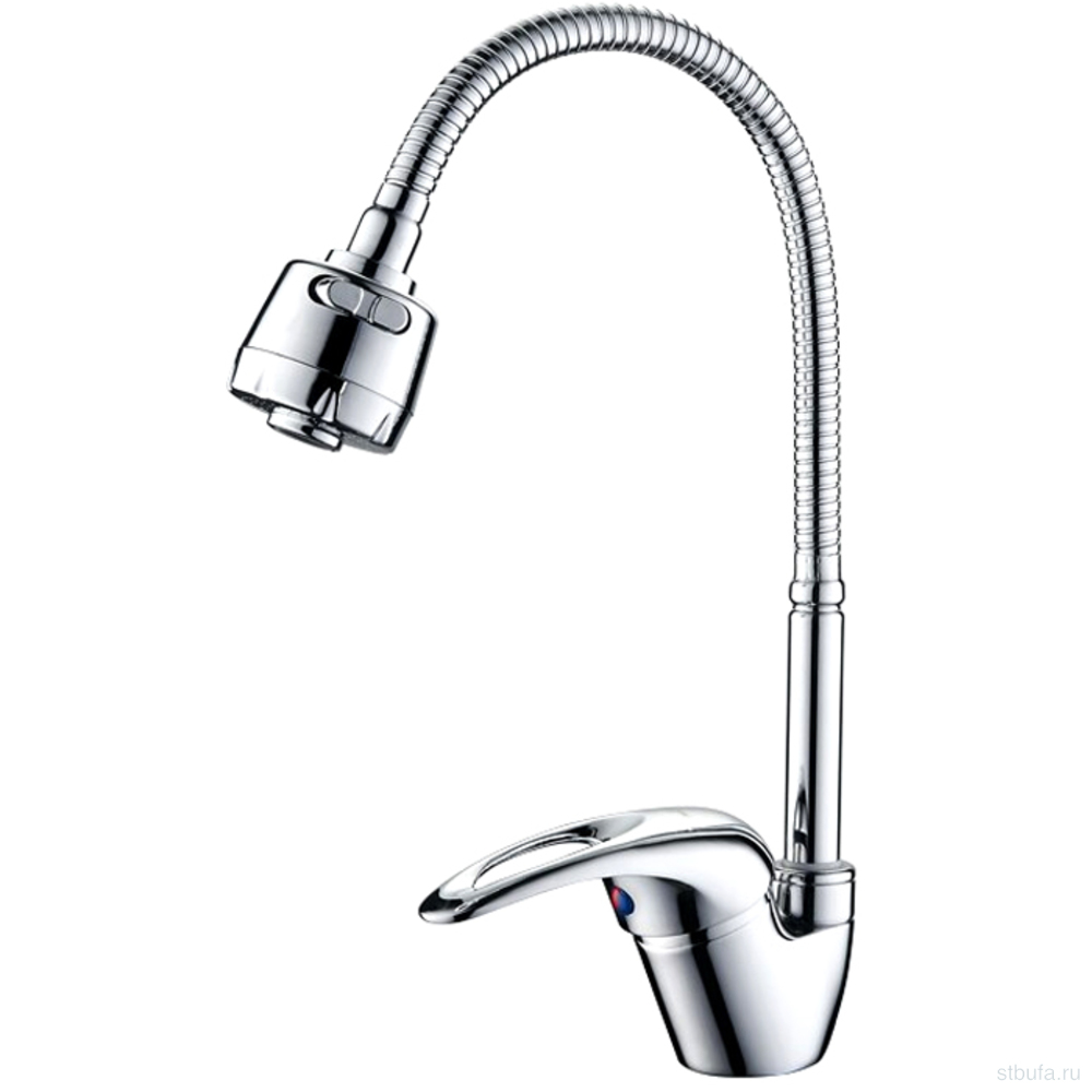 Смеситель для кухни LEDEME L4302-B с гибком изливом, силумин, хром (1/10)