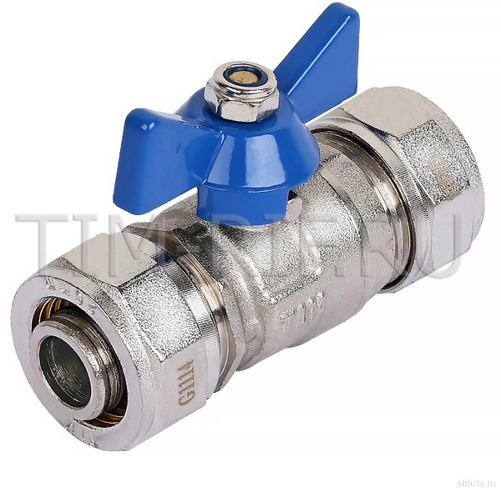 Кран шаровой (бабочка) МП 20Ц*20Ц TiM (15/60)