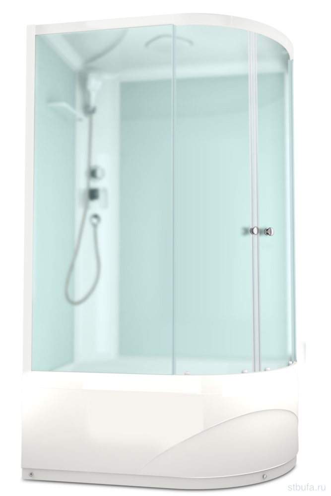 Душ кабина DOMANI-Spa Delight SLIM 128 high L 3 МЕСТА, высокий поддон,белые стенки,стекло сатин матированное,120*80*218см,АКРИЛ
