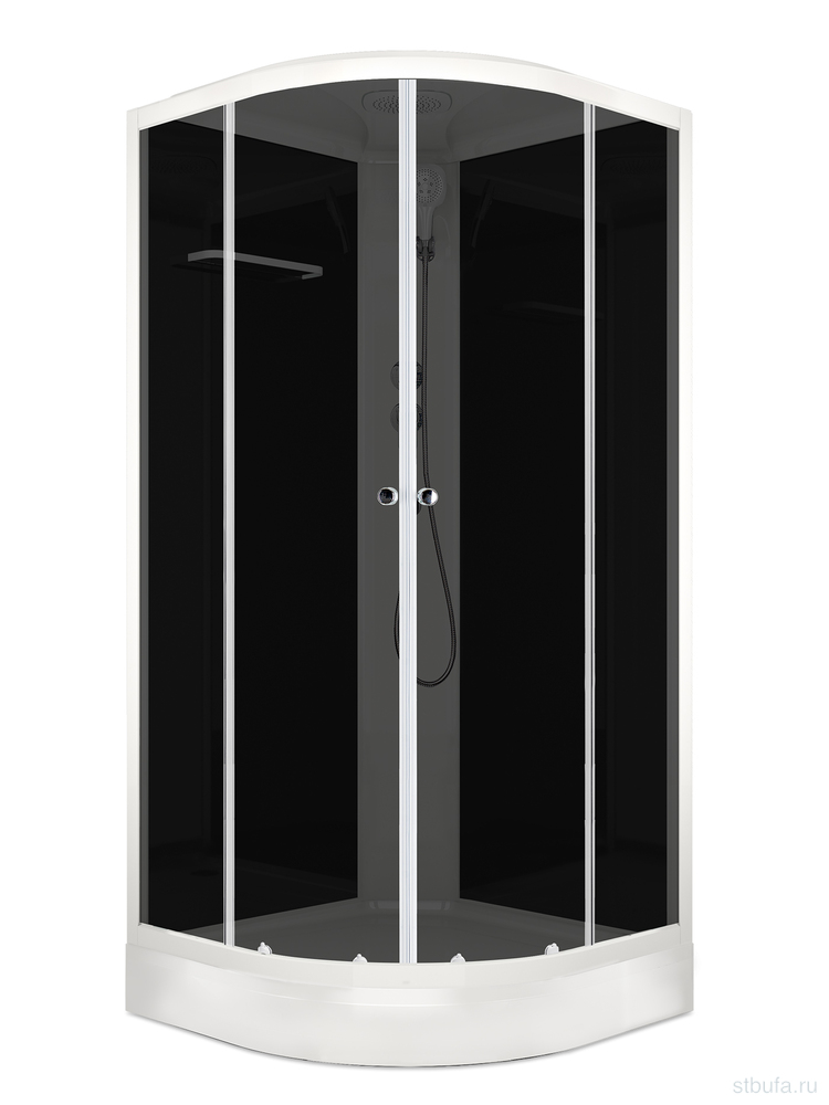 Душ кабина D-S Delight SLIM 110 3 МЕСТА, низкий поддон,черн стенки,стекло тониров,100*100*218см