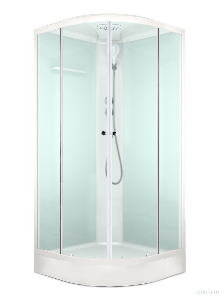 Душ кабина DOMANI-Spa Delight SLIM 99 3 МЕСТА, низкий поддон,белые стенки,стекло сатин матированное,90*90*218см,АКРИЛ