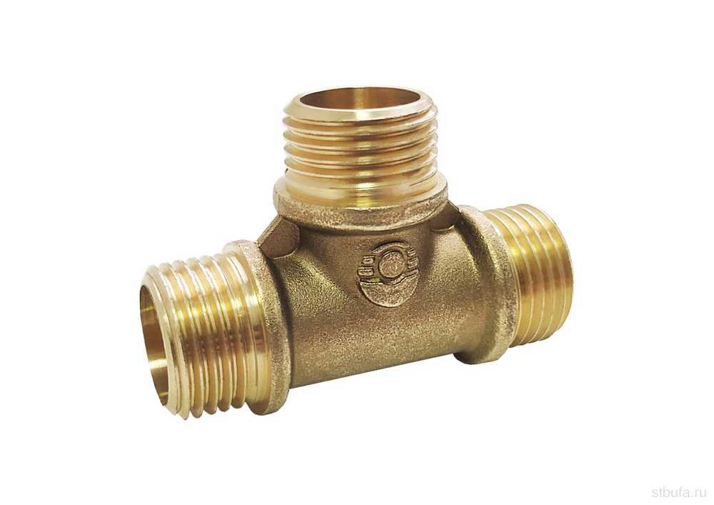Тройник переходной с наружной резьбой VALFEX НР 3/4"хНР 3/4"хНР 1/2" (70/10)