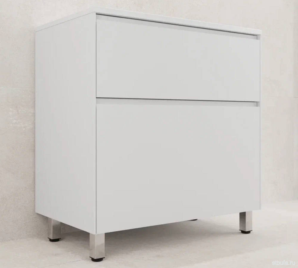 Умывальник Оскар 650 +Тумба ЛИМА 650 (2 ящ) напольная ПЛЮС Белый Матовый Style Line ГОСТ