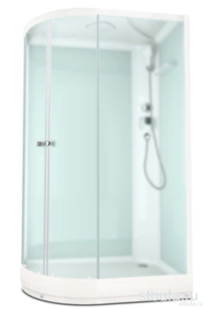Душ кабина DOMANI-Spa Delight SLIM 128 R 3 МЕСТА низкий поддон,белые стенки,стекло сатин матированное,120*80*218см,АКРИЛ